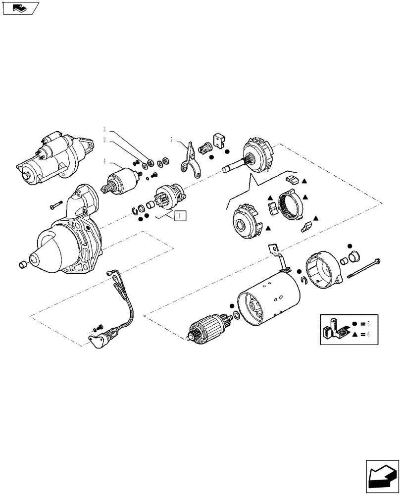 Схема запчастей Case IH FARMALL 65A - (55.201.02) - STARTER MOTOR - COMPONENTS (55) - ELECTRICAL SYSTEMS