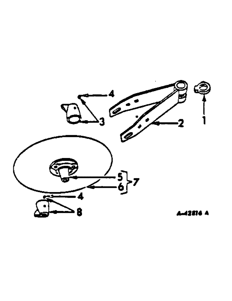 Схема запчастей Case IH 620 - (AC-04) - ROLLING COLTER, YOKE TYPE, ONE PER FURROW 