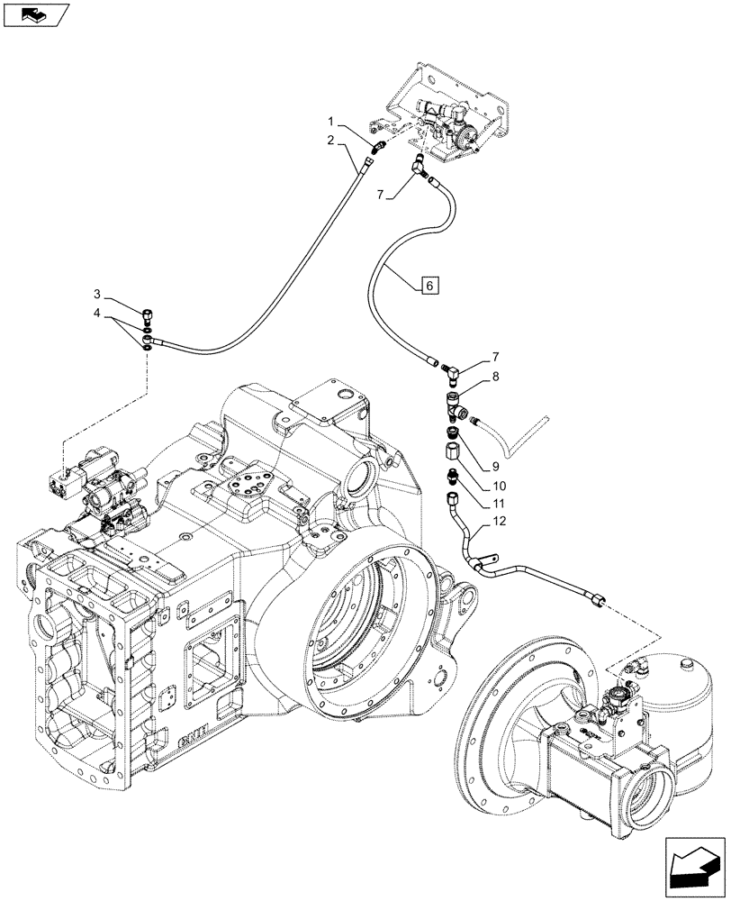 Схема запчастей Case IH PUMA 170 - (33.224.0102[15]) - ABS SYSTEM - PNEUMATIC TRAILER BRAKE (ITALY) - CONTROL VALVE PIPES (VAR.743966) (33) - BRAKES & CONTROLS