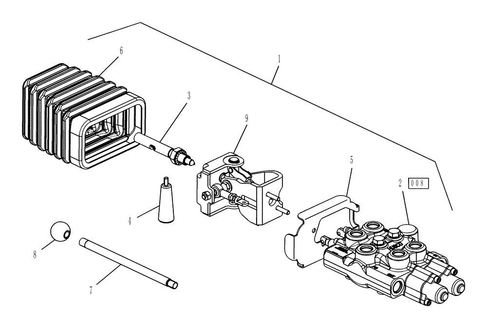 Схема запчастей Case IH LX330 - (007) - JOYSTICK CONTROL (55) - ELECTRICAL SYSTEMS