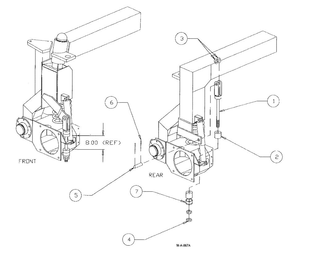 Схема запчастей Case IH SPX3150 - (118) - SUSPENSION AND FRAME, SHOCK LIMITER ASSEMBLY (39) - FRAMES AND BALLASTING