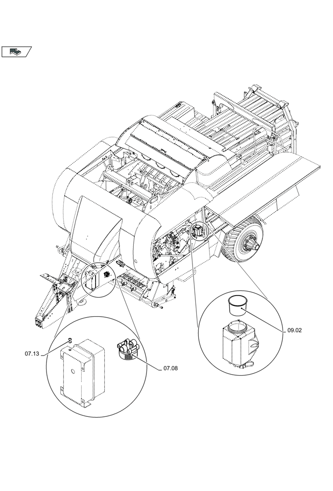 Схема запчастей Case IH LB333P - (00.039[01]) - PICTORIAL OVERVIEW 1/2 - FILTERS (00) - GENERAL