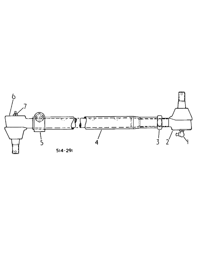 Схема запчастей Case IH 484 - (14-09) - SUSPENSION, TIE ROD ASSY, ADJUSTABLE FRONT AXLE, STRAIGHT Suspension