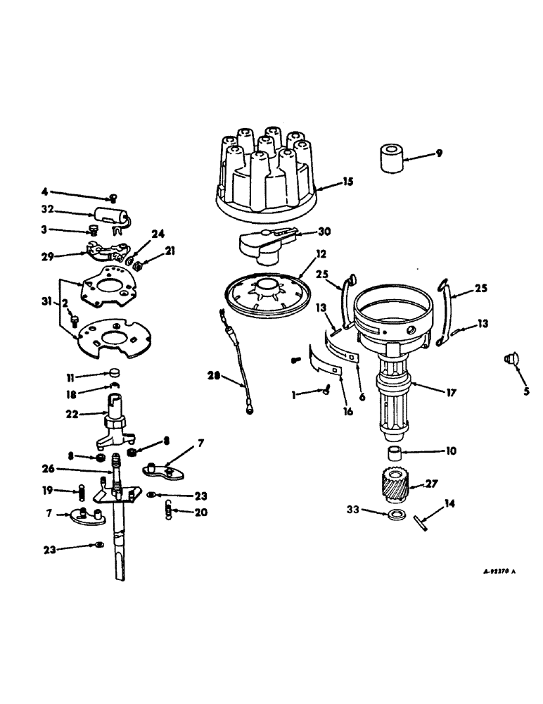 Схема запчастей Case IH V-345 - (B-17) - DISTRIBUTOR 