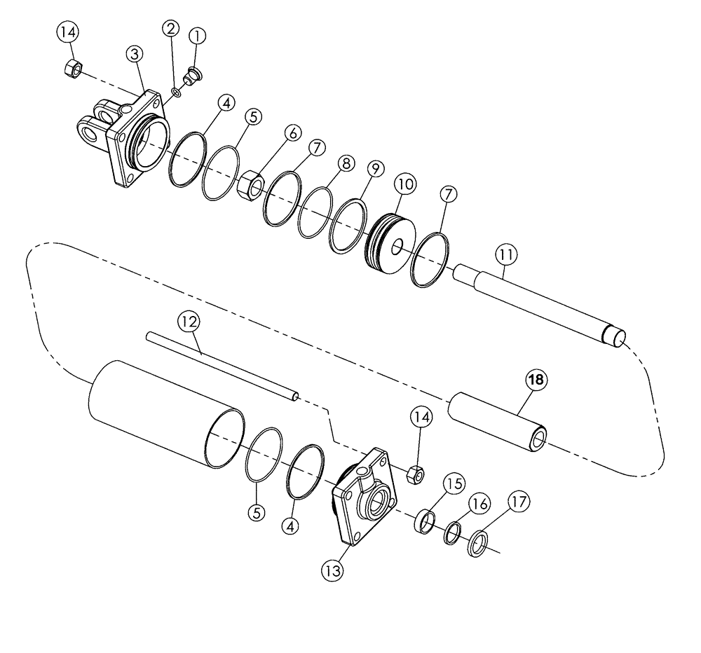 Схема запчастей Case IH RMX790 - (35.100.09) - LEVELING CYLINDER 4 X 4 (08) - HYDRAULICS