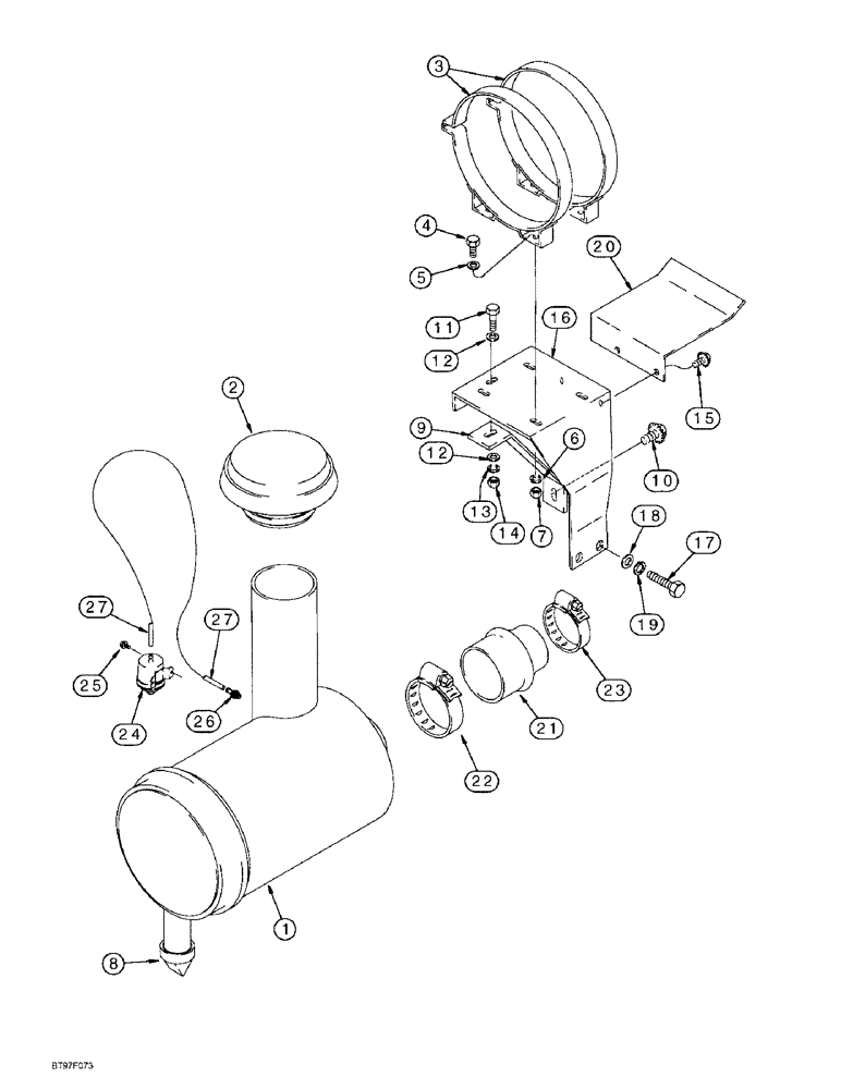 Схема запчастей Case IH 6591TA - (2-06) - AIR INDUCTION SYSTEM 