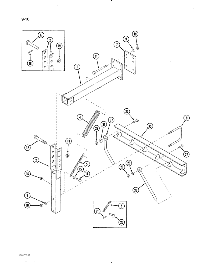 Схема запчастей Case IH CASE IH - (9-10) - PEG TOOTH MULCHER 