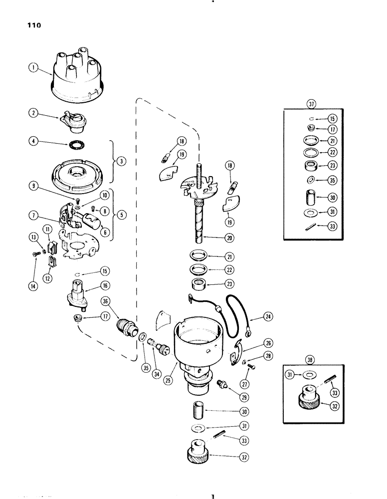 Схема запчастей Case IH 570 - (110) - A18461 DISTRIBUTOR (04) - ELECTRICAL SYSTEMS