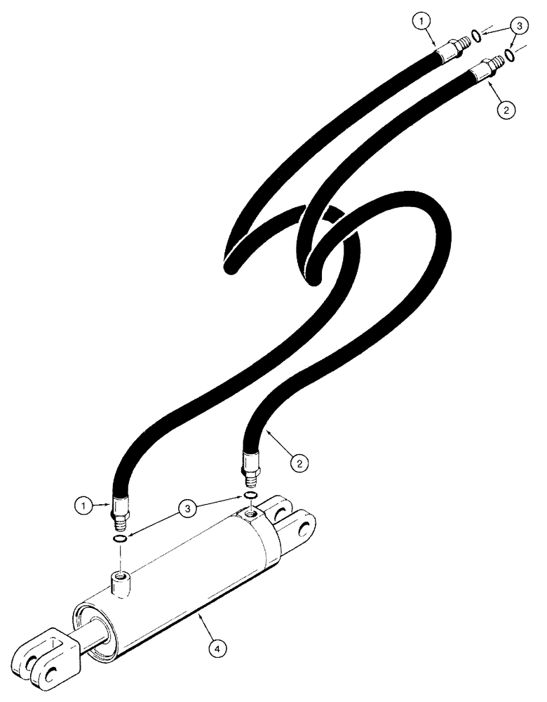 Схема запчастей Case IH 501 - (8-01) - TRANSPORT LIFT HYDRAULIC CIRCUIT, HOSES WITH MALE ENDS (08) - HYDRAULICS