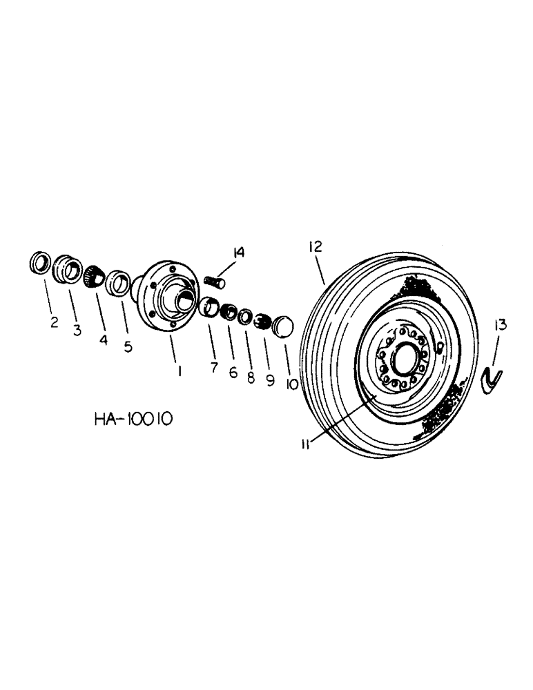 Схема запчастей Case IH 55 - (E-05) - OUTER WHEEL AND HUB 