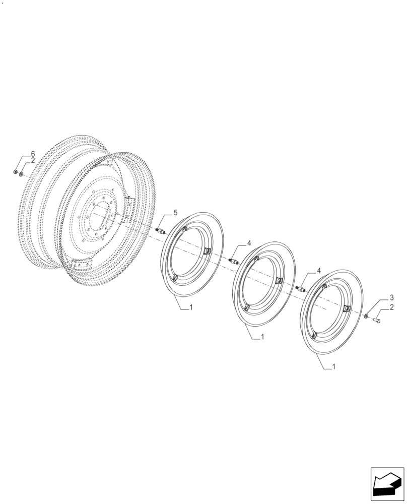 Схема запчастей Case IH FARMALL 110A - (39.140.AI[02]) - 6 BALLAST - REAR - BAR AXLE (39) - FRAMES AND BALLASTING