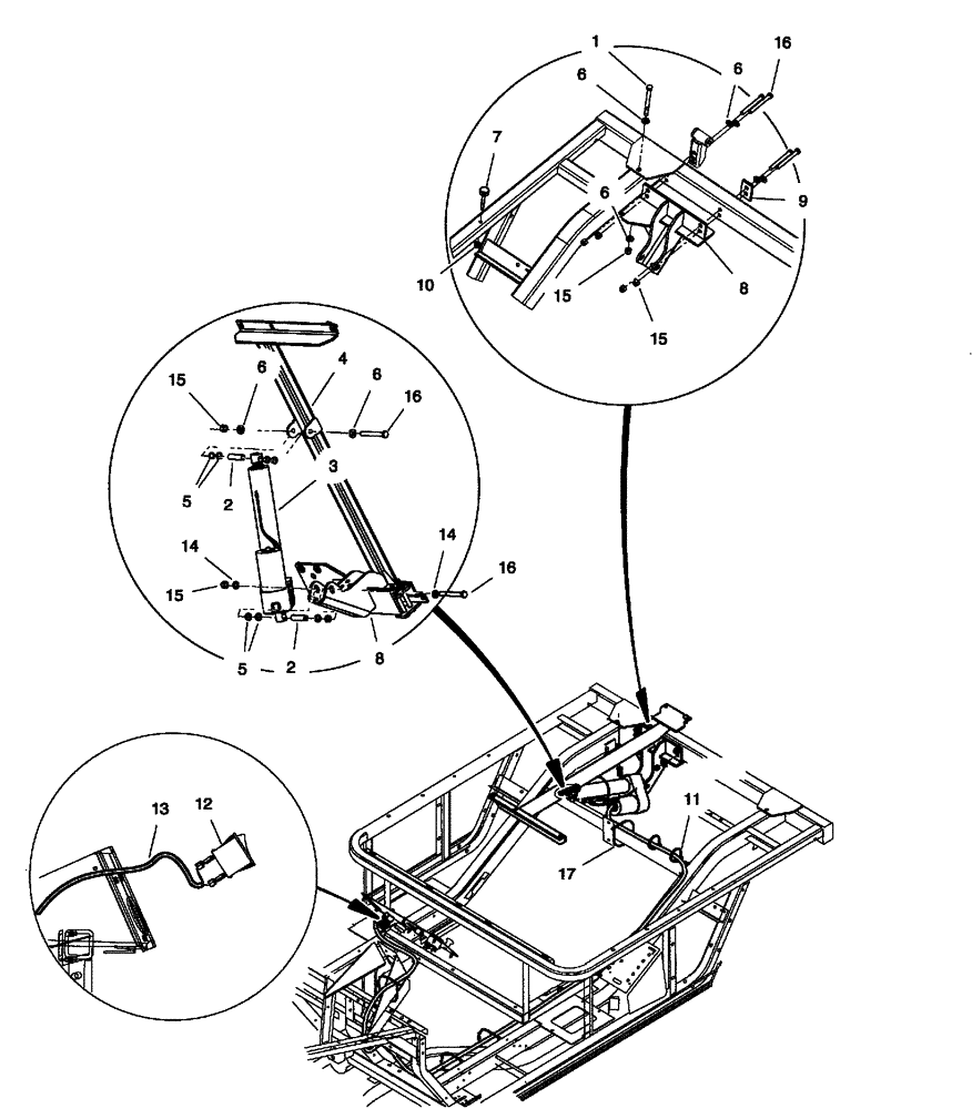Схема запчастей Case IH SCOUT XL - (90.110.03) - ELECTRIC BED LIFT (90) - PLATFORM, CAB, BODYWORK AND DECALS