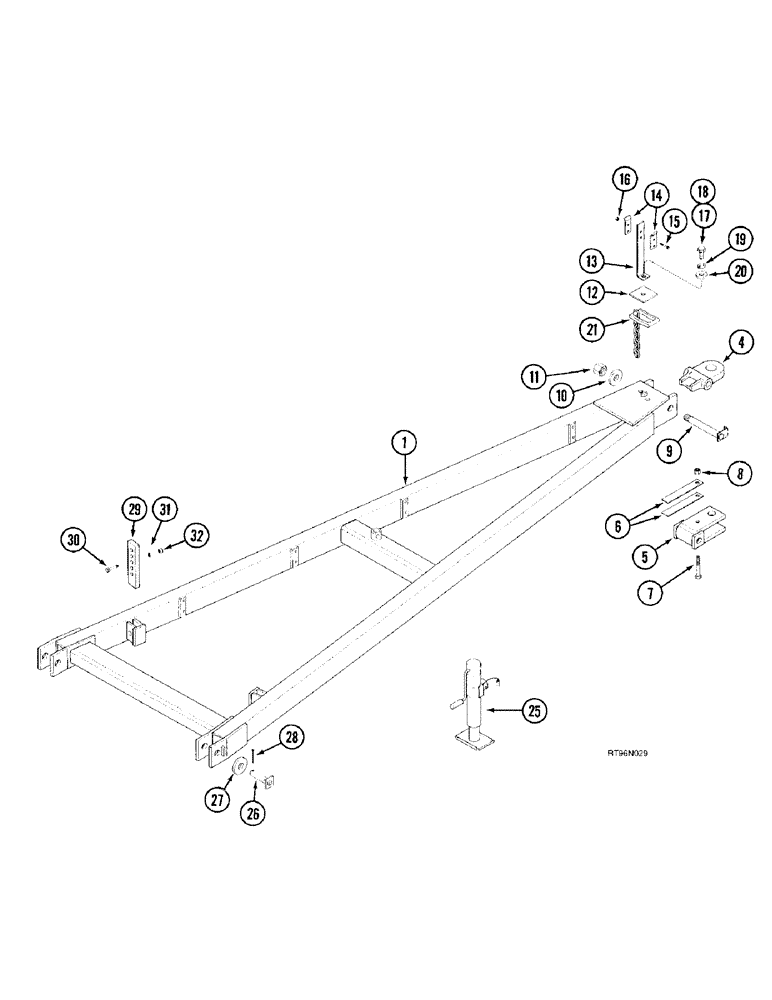 Схема запчастей Case IH 5800 - (9-82) - FLOATING HITCH, FRONT HITCH (09) - CHASSIS/ATTACHMENTS