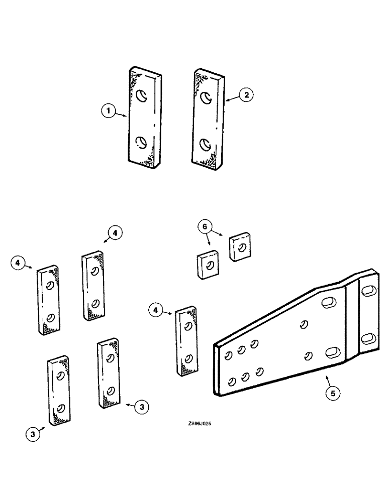 Схема запчастей Case IH 2350 - (3-04) - SPACER MOUNTING PACKAGE 