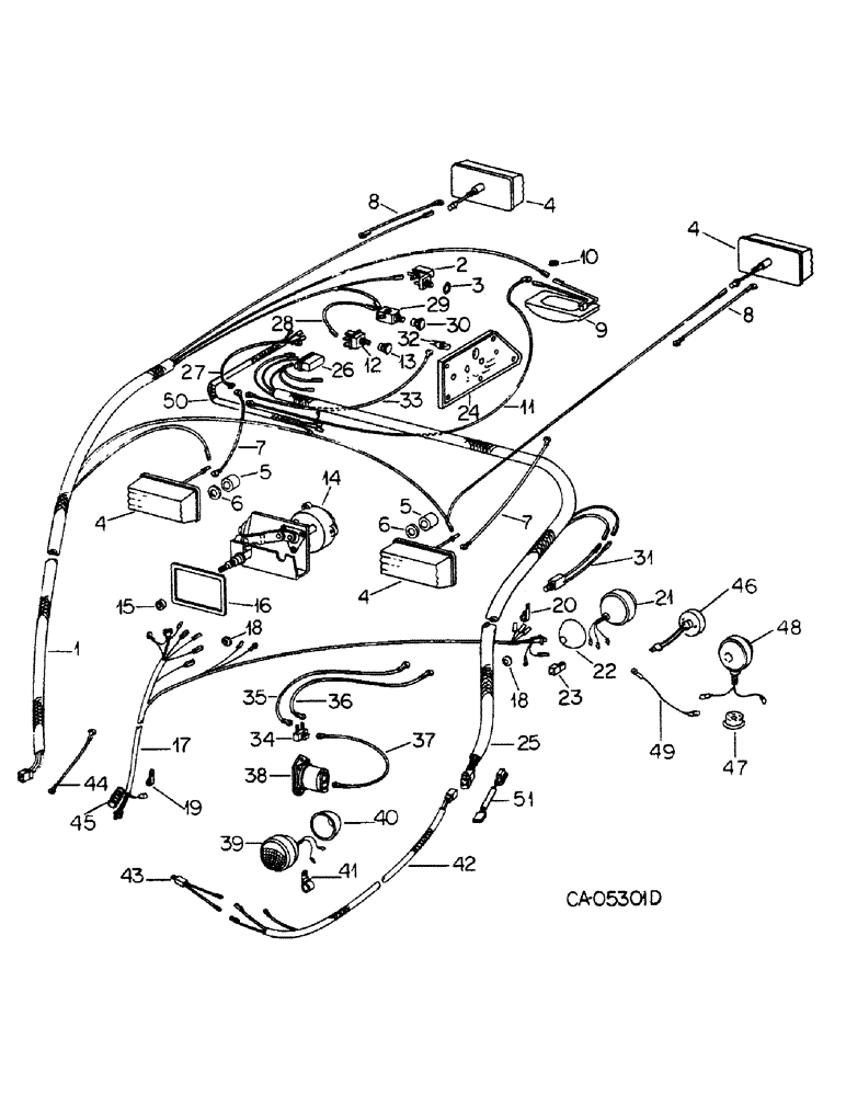Схема запчастей Case IH 886 - (08-17) - ELECTRICAL, TRACTOR CAB WIRING (06) - ELECTRICAL