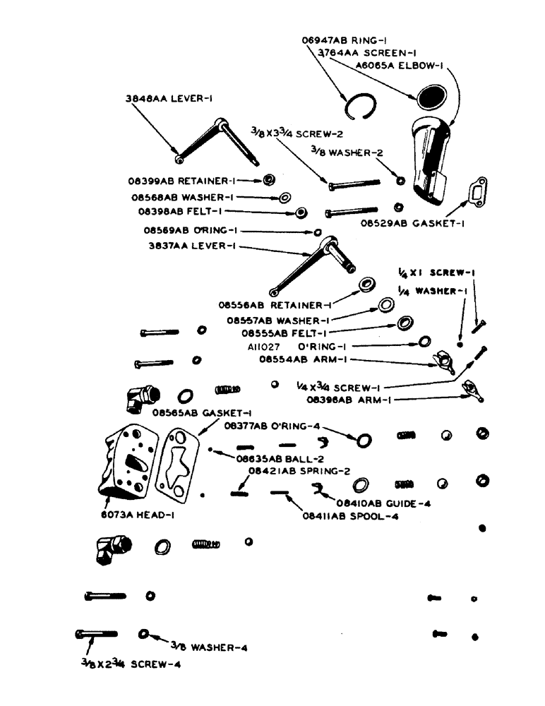 Схема запчастей Case IH SO-SERIES - (116) - HYD. SINGLE AND DUAL VALVE, HYD. SINGLE AND DUAL CONTROL UNIT, S, SC, SO (08) - HYDRAULICS