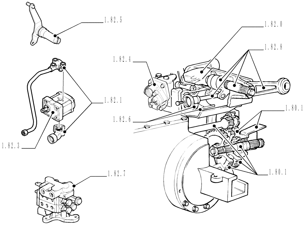 Схема запчастей Case IH JX1075C - (1.80.0) - SEC. 07 - HYDRAULICS (07) - HYDRAULIC SYSTEM