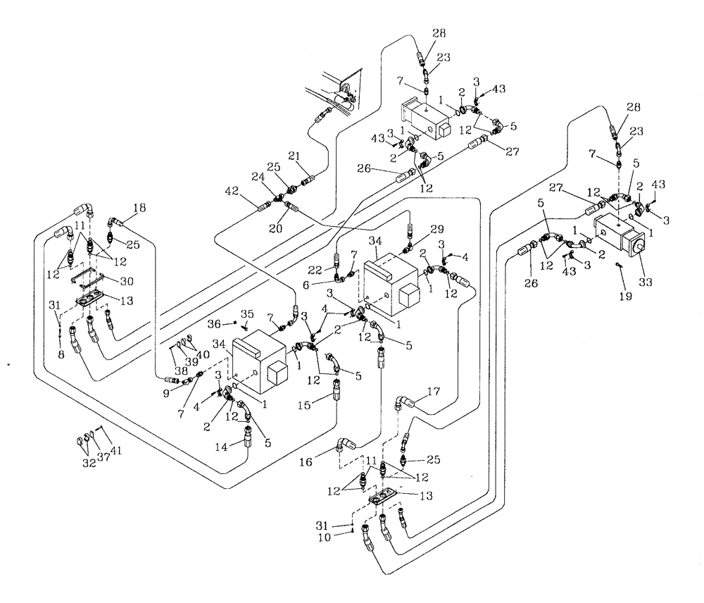 Схема запчастей Case IH 7700 - (B12[02]) - HYDRAULIC CIRCUIT {TRANSMISSION} Hydraulic Components & Circuits
