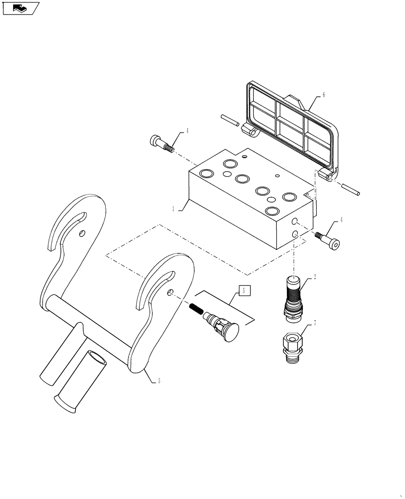 Схема запчастей Case IH L790 - (35.204.05) - LOWER PART (35) - HYDRAULIC SYSTEMS