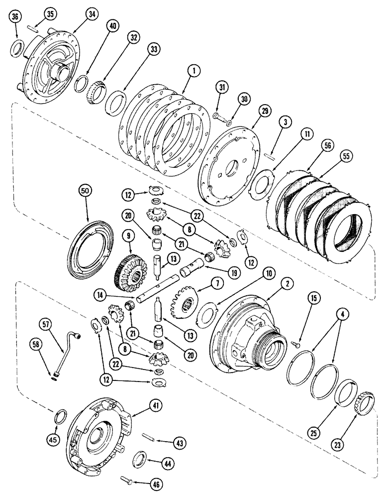 Схема запчастей Case IH MX200 - (06-15) - TRANSMISSION DIFFERENTIAL (06) - POWER TRAIN