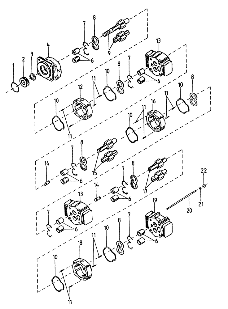 Схема запчастей Case IH 7700 - (B03[55A]) - HYDRAULIC PUMP {125/6CT/L10 3 BLADE CHOPPER AND PRIMARY FIXED EXTRACTOR} Hydraulic Components & Circuits