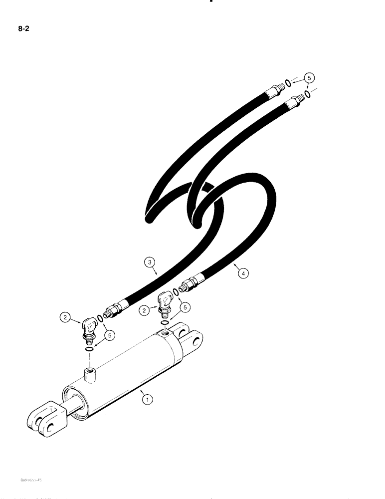 Схема запчастей Case IH 475 - (8-02) - TRANSPORT LIFT HYDRAULIC CIRCUIT, HOSES WITH MALE ENDS (08) - HYDRAULICS