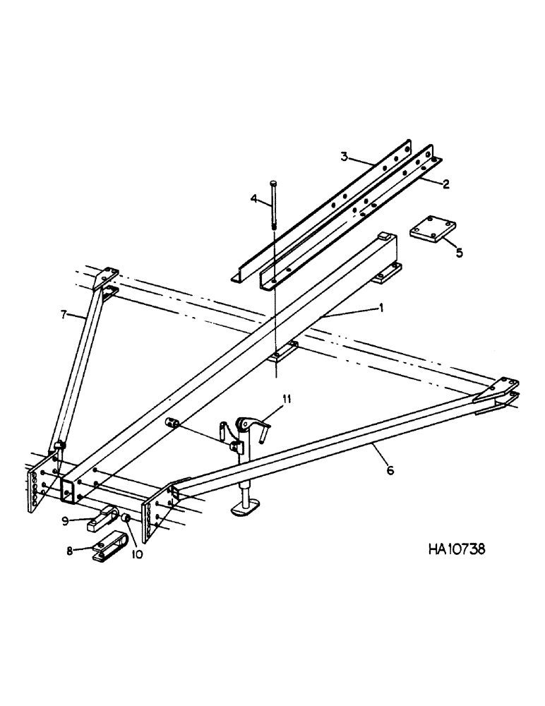Схема запчастей Case IH 60 - (A-04) - HITCH, 10 AND 13 FOOT 
