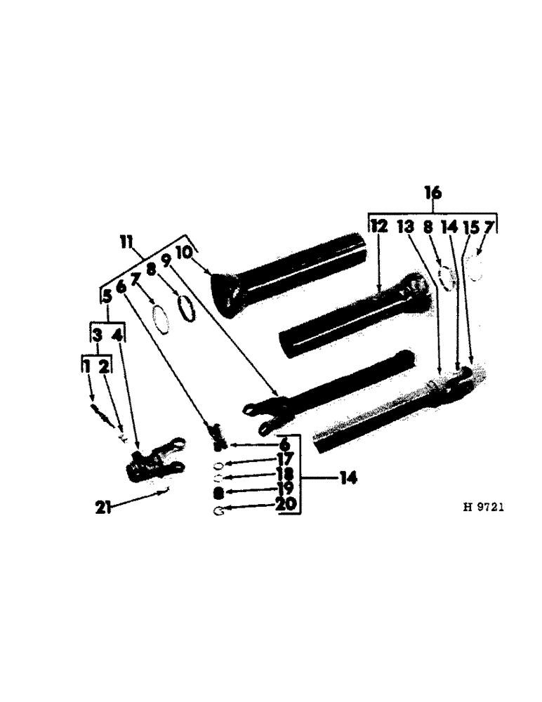 Схема запчастей Case IH 102 - (C-09) - FRONT UNIVERSAL JOINT, 540 RPM, ROCKWELL,STANDARD 