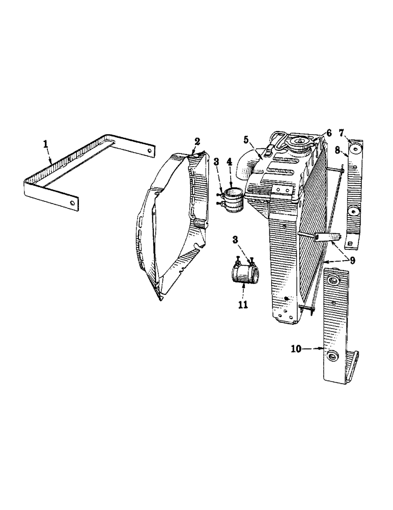 Схема запчастей Case IH 57 - (A-66) - RADIATOR AND CONNECTIONS 