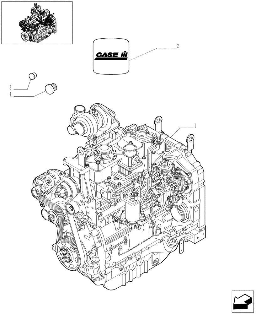 Схема запчастей Case IH MXU100 - (0.02.1) - ENGINE (01) - ENGINE