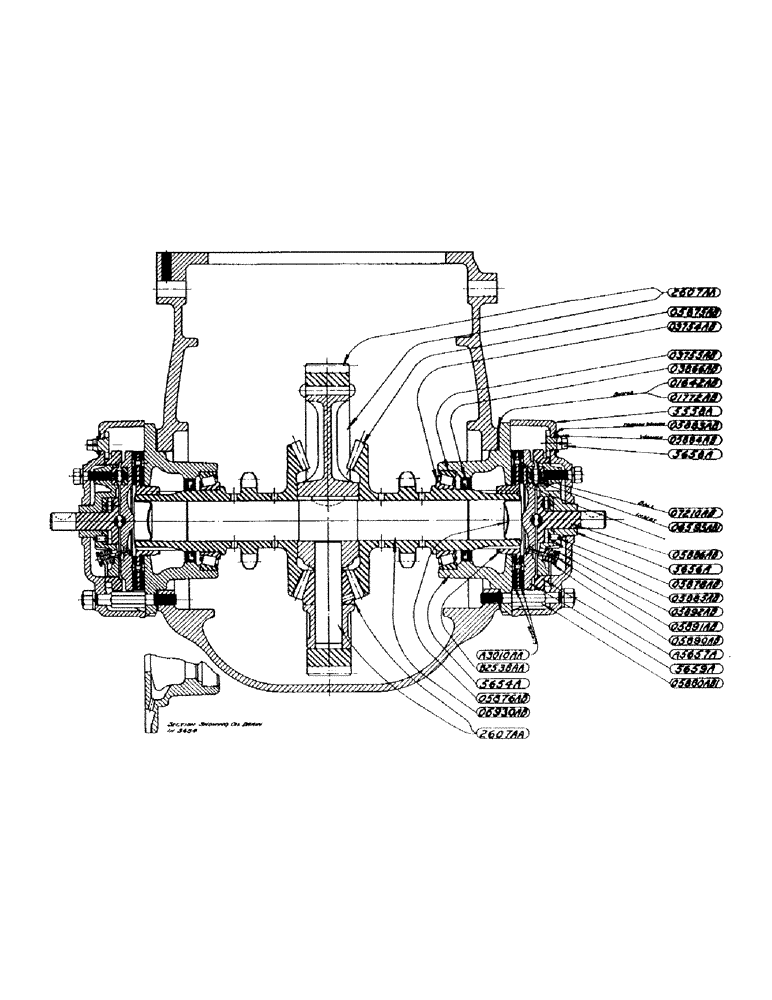 Схема запчастей Case IH SC-SERIES - (068) - DIFFERENTIAL SHAFT AND INDEPENDENT BRAKE ASSEMBLY, TRACTOR NUMBER 4600495 AND AFTER, S, SC, SO (07) - BRAKES
