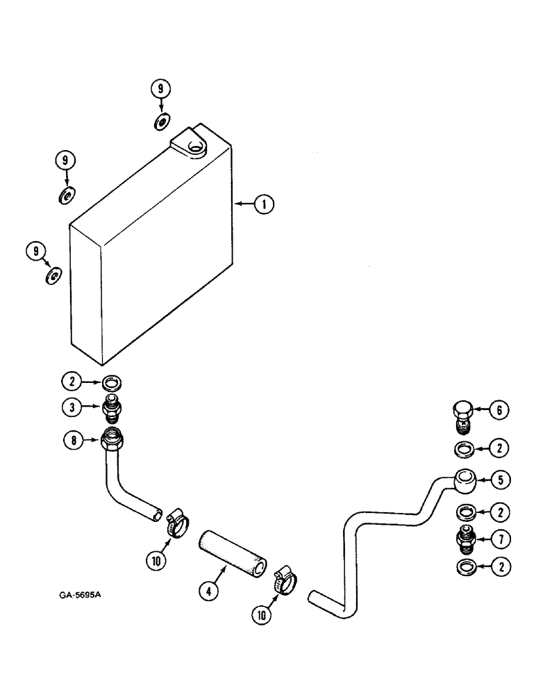 Схема запчастей Case IH 433 - (8-494) - ADDITIONAL OIL RESERVOIR (08) - HYDRAULICS
