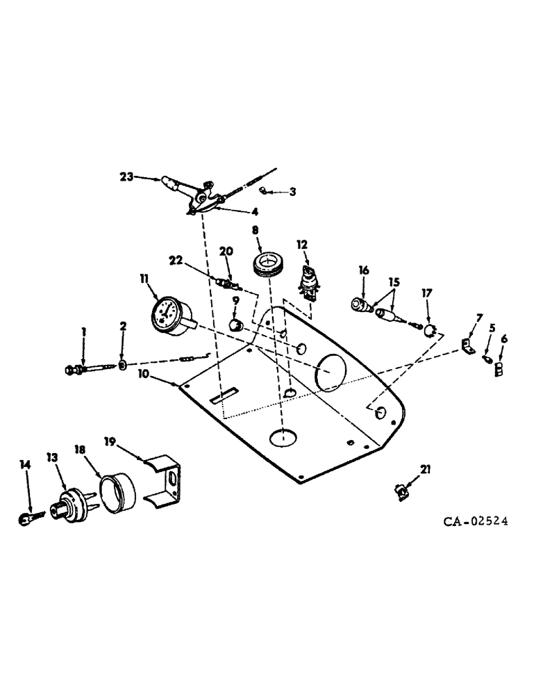 Схема запчастей Case IH 185 - (11-02) - INSTRUMENTS, ENGINE CONTROLS AND INSTRUMENTS Instruments