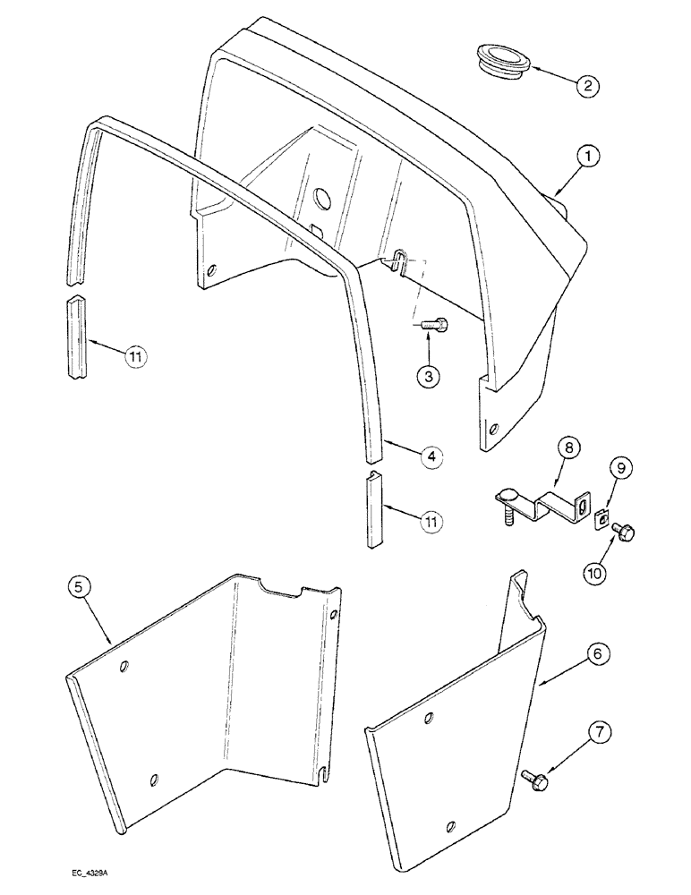 Схема запчастей Case IH 3230 - (9-012) - INSTRUMENT HOUSING, TRACTOR WITHOUT CAB (09) - CHASSIS/ATTACHMENTS