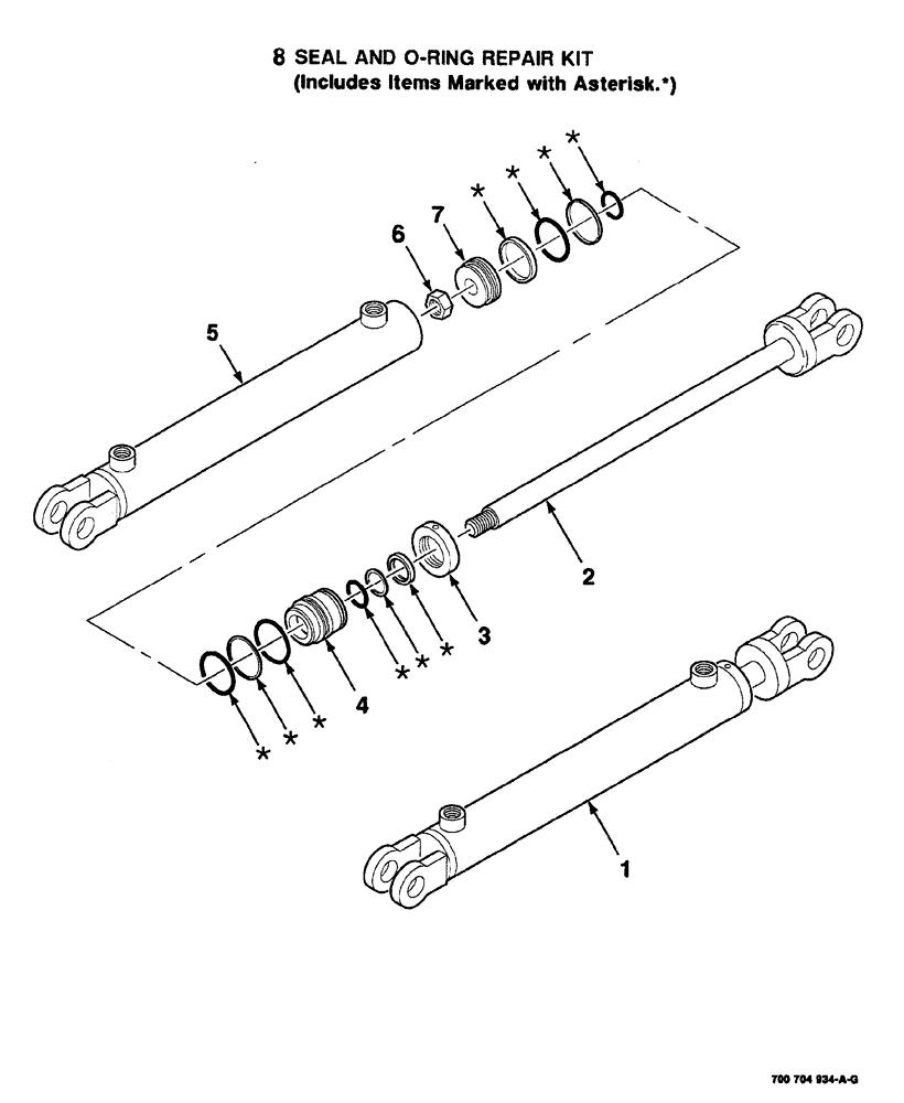 Схема запчастей Case IH 8420 - (08-06) - HYDRAULIC CYLINDER ASSEMBLY (TAILGATE) (S/N CFH0010501 THRU CFH0054165) (07) - HYDRAULICS