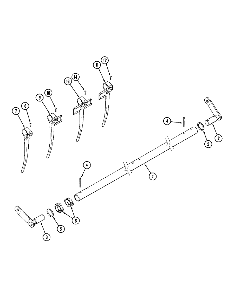 Схема запчастей Case IH 1010 - (9A-26) - 6 BAT REEL, BAT AND PLASTIC TINES (58) - ATTACHMENTS/HEADERS