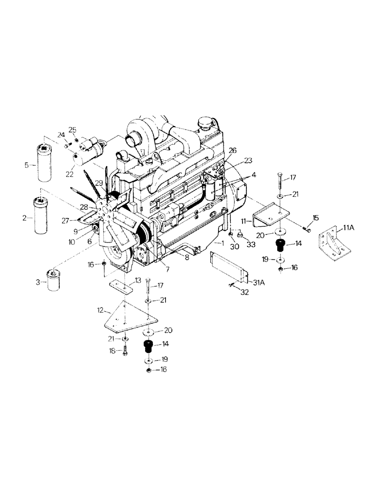 Схема запчастей Case IH SM-325 - (04-03) - ENGINE AND ATTACHING PARTS, CUMMINS 855 ENGINE (04) - Drive Train