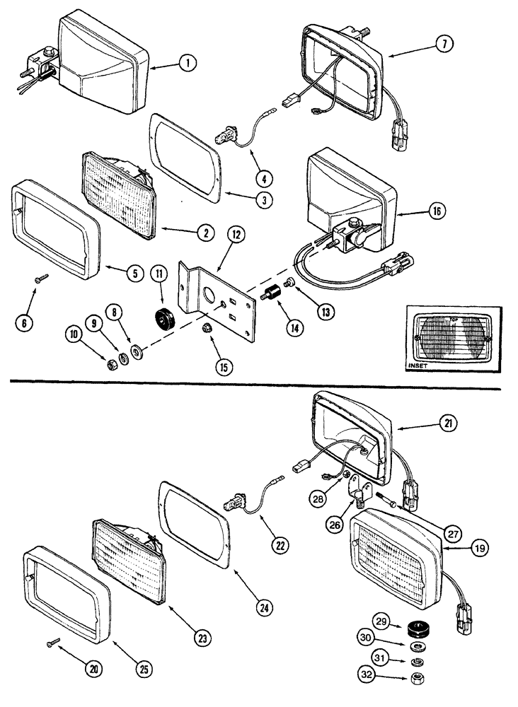 Схема запчастей Case IH 7230 - (4-038) - LAMP ASSEMBLIES (04) - ELECTRICAL SYSTEMS