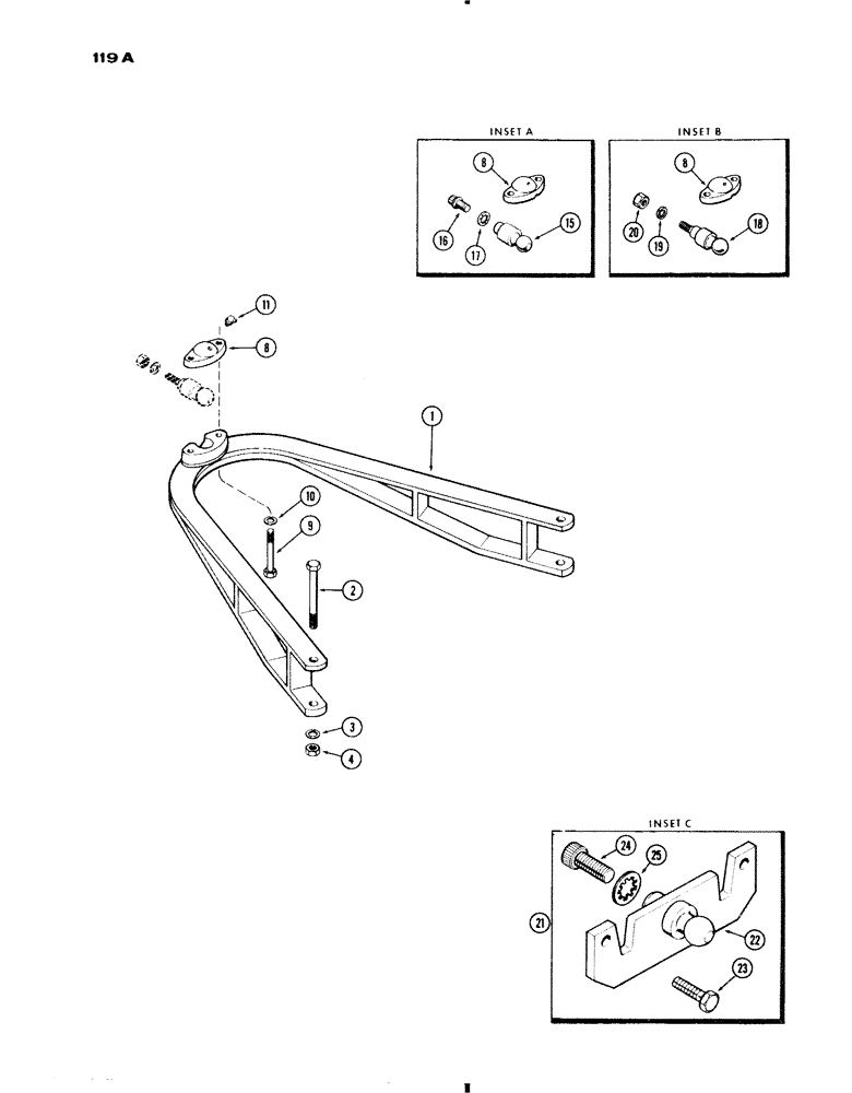 Схема запчастей Case IH 730 SERIES - (119A) - RADIUS ROD, 4 WHEEL AND WESTERN (05) - STEERING