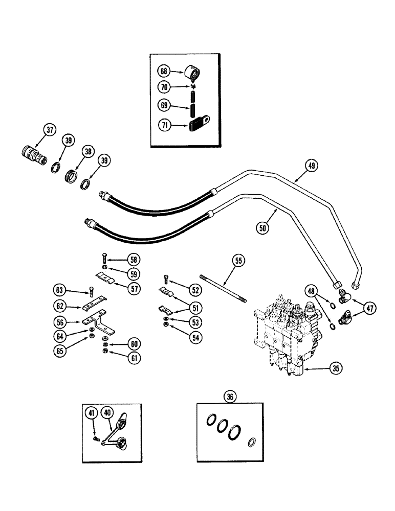 Схема запчастей Case IH 1896 - (8-290) - REMOTE HYDRAULICS, REMOTE ATTACHMENT, NUMBER THREE CIRCUIT WITH LOAD CHECK (CONTINUED) (08) - HYDRAULICS