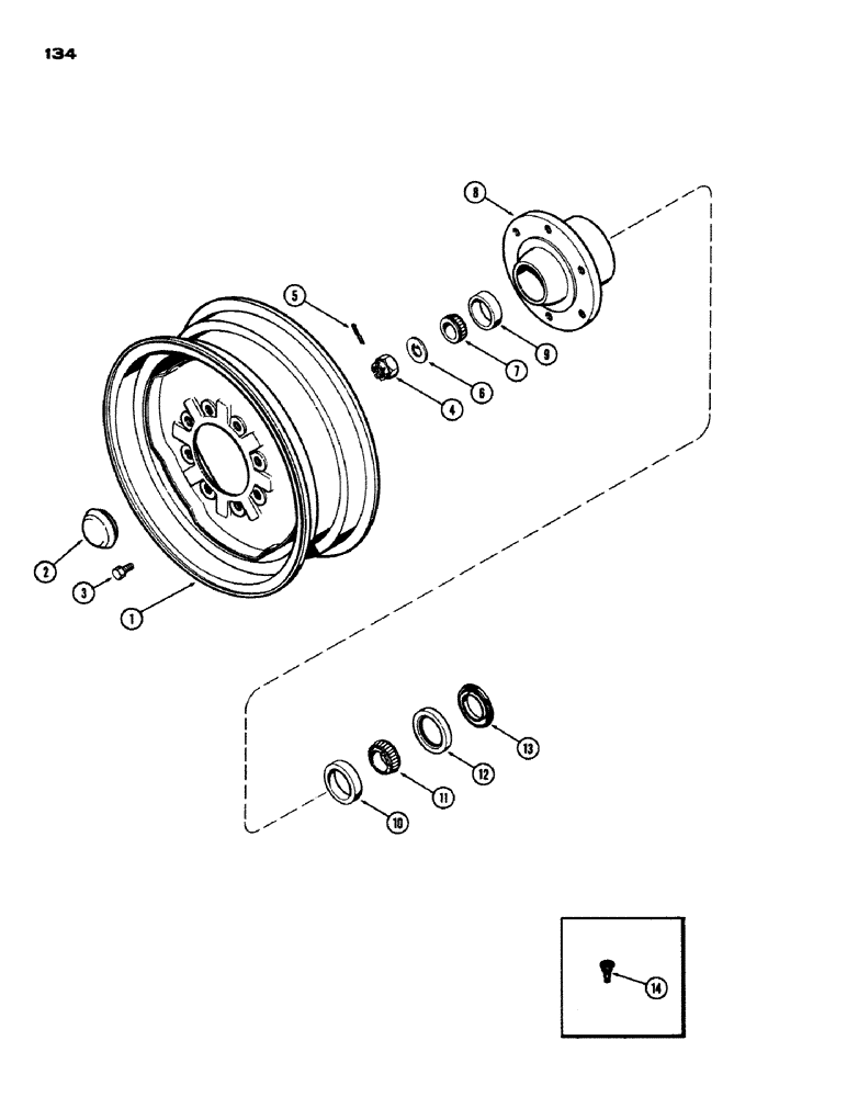 Схема запчастей Case IH 970 - (134) - FRONT WHEELS (05) - STEERING