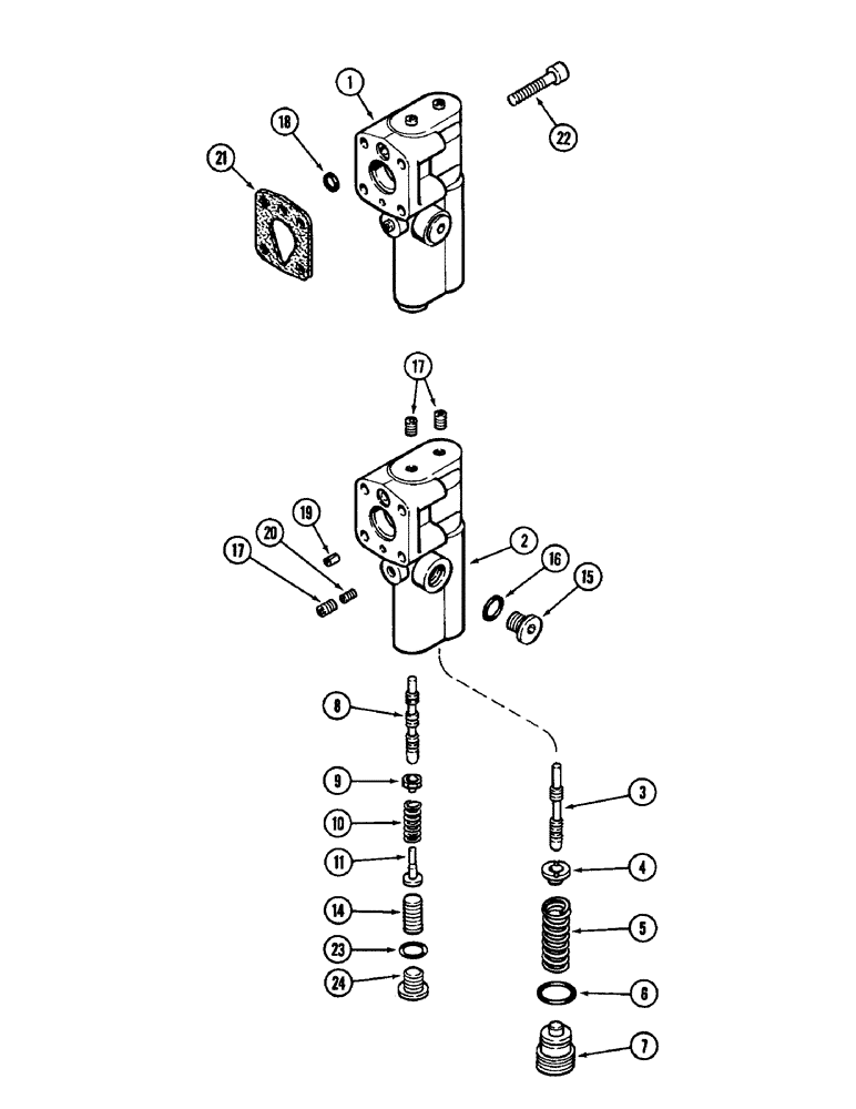 Схема запчастей Case IH 1896 - (8-274) - HYDRAULICS, GEAR AND PISTON PUMP ASSEMBLY (08) - HYDRAULICS