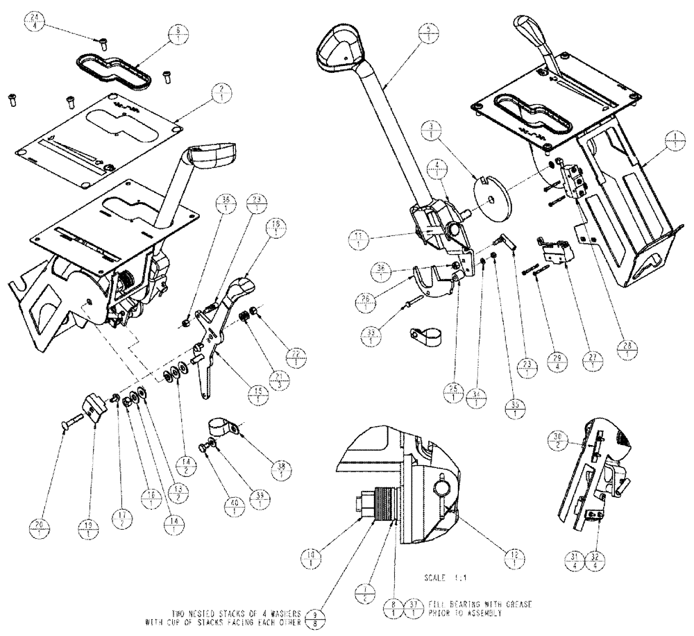 Схема запчастей Case IH SPX3310 - (01-008) - PROPEL, THROTTLE ASSEMBLY Cab Interior