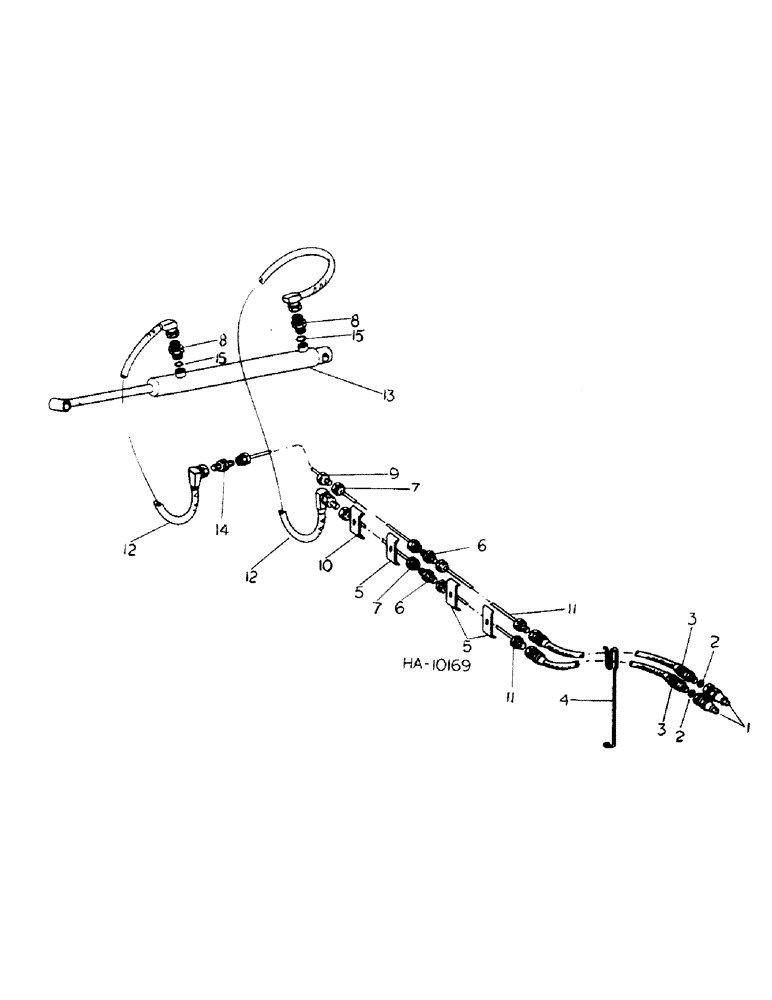 Схема запчастей Case IH 45 - (D-55) - WING LIFT HYDRAULIC SYSTEM, 22 FOOT 6 INCH MODEL BUILT AUGUST 1976 SEASON AND SINCE 