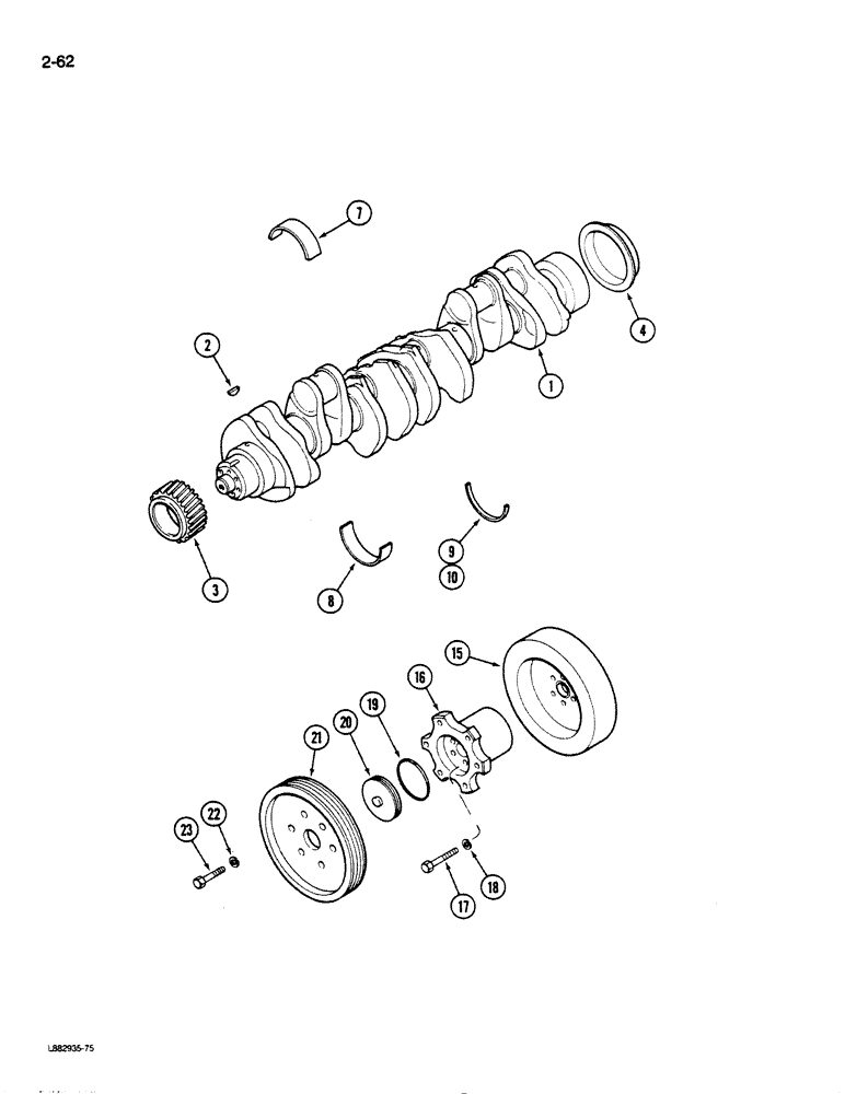 Схема запчастей Case IH STEIGER - (2-062) - OIL PUMP AND OIL PAN, L-10 ENGINE (02) - ENGINE