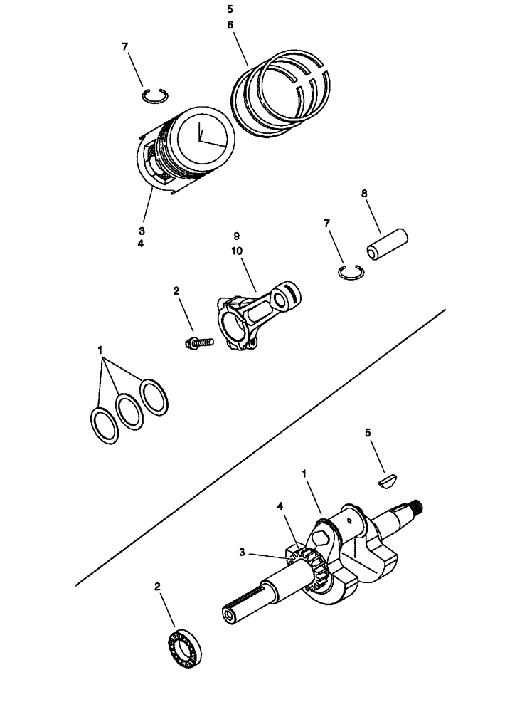 Схема запчастей Case IH SCOUT - (10.103.01) - CRANKSHAFT (10) - ENGINE