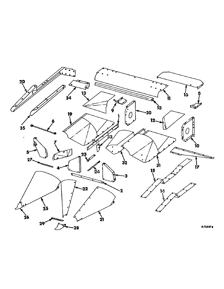 Схема запчастей Case IH 630N - (G-20) - GATHERER SHIELDS AND DIVIDER (58) - ATTACHMENTS/HEADERS