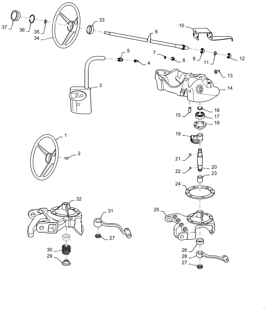 Схема запчастей Case IH 100 - (05-2) - STEERING, STEERING MECHANISM (04) - STEERING
