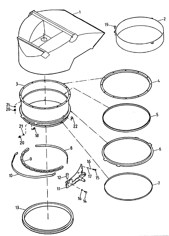 Схема запчастей Case IH 7700 - (A03-30) - VERTICAL ARM PRIMARY EXTRACTOR SHROUD, UP TO AND INCLUDING Mainframe & Functioning Components