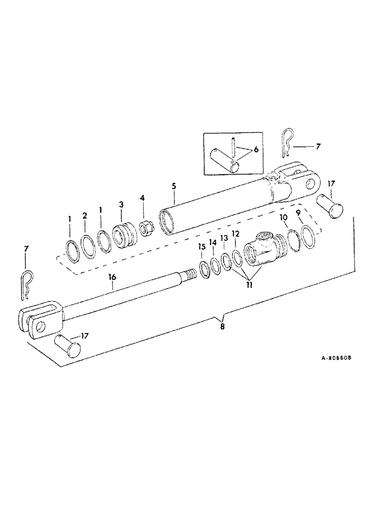 Схема запчастей Case IH 45 - (B-19) - C-FRAME LIFT HYDRAULIC CYLINDER 